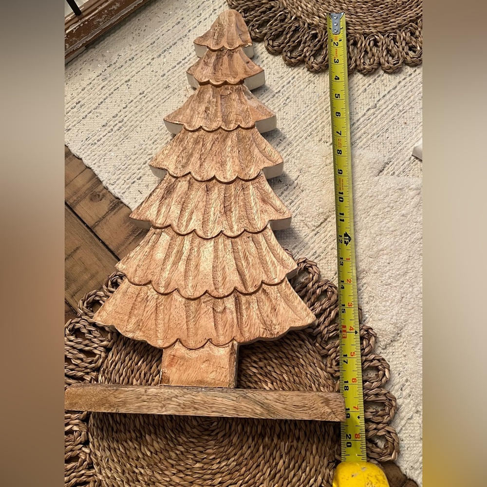 Rustic Brown Wooden Christmas Tree Decor